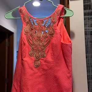 Lily Pulitzer Neon pink and gold dress